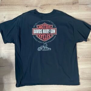 Parody Harley-Davidson Shirt. David's‎ Hairy Son. XL. Good Used Condition!